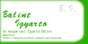 balint igyarto business card